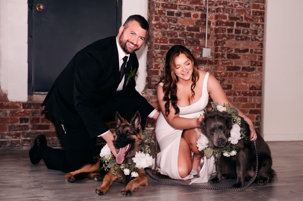 the brightside wedding venue ceremony with dogs 