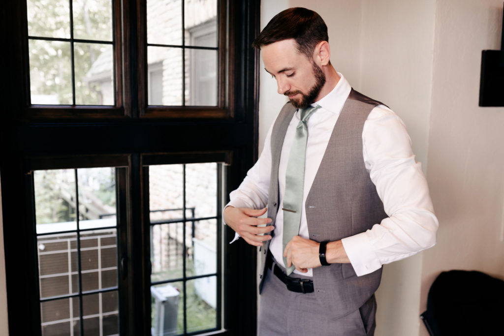 wedding day inspo mens gray suit 
