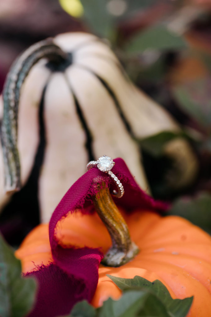 fall wedding color engagement rings details photo 