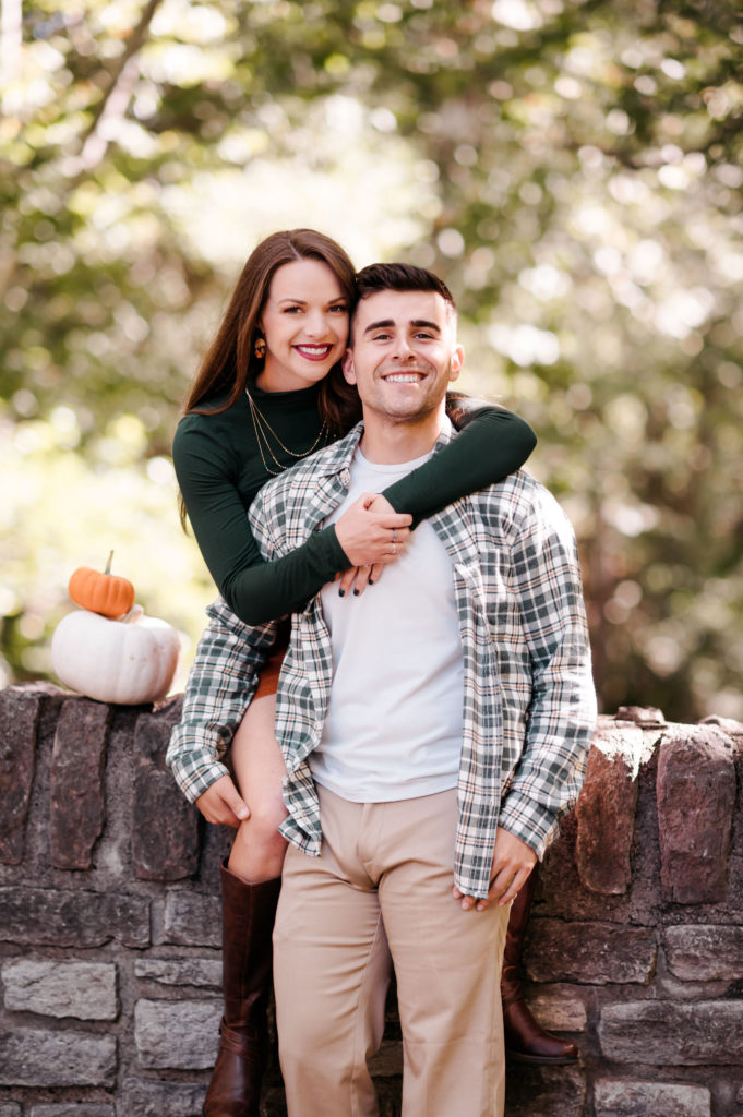 sharon woods engagement session photos in the fall 